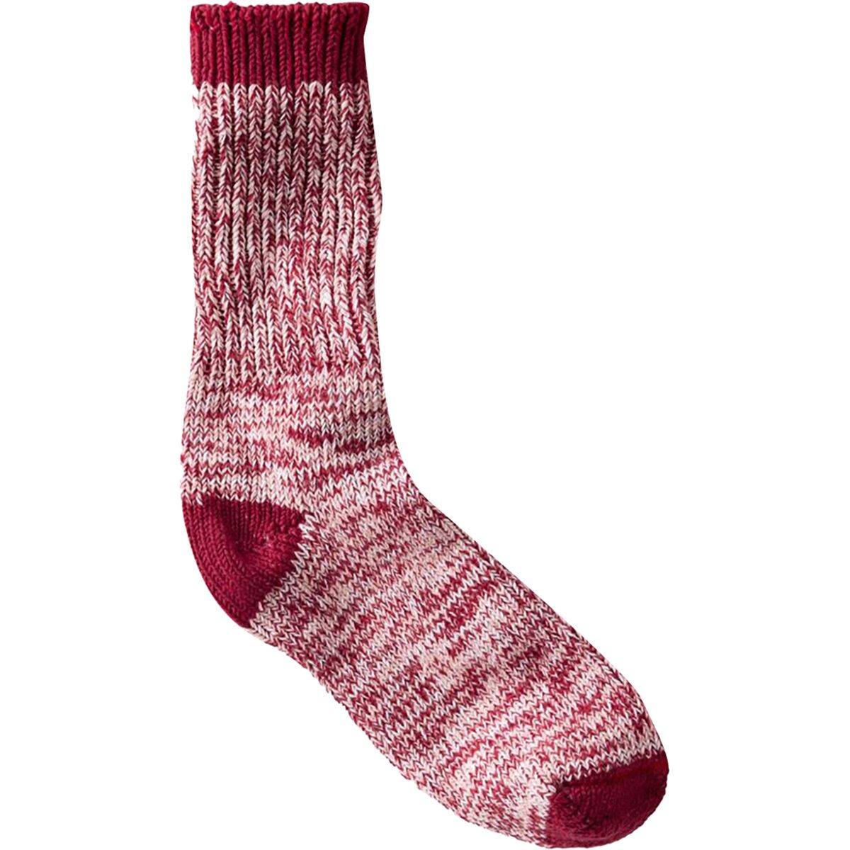 L.L.Bean Cotton Ragg Sock in Light Mahogany / Dark Salmon - Size: XL