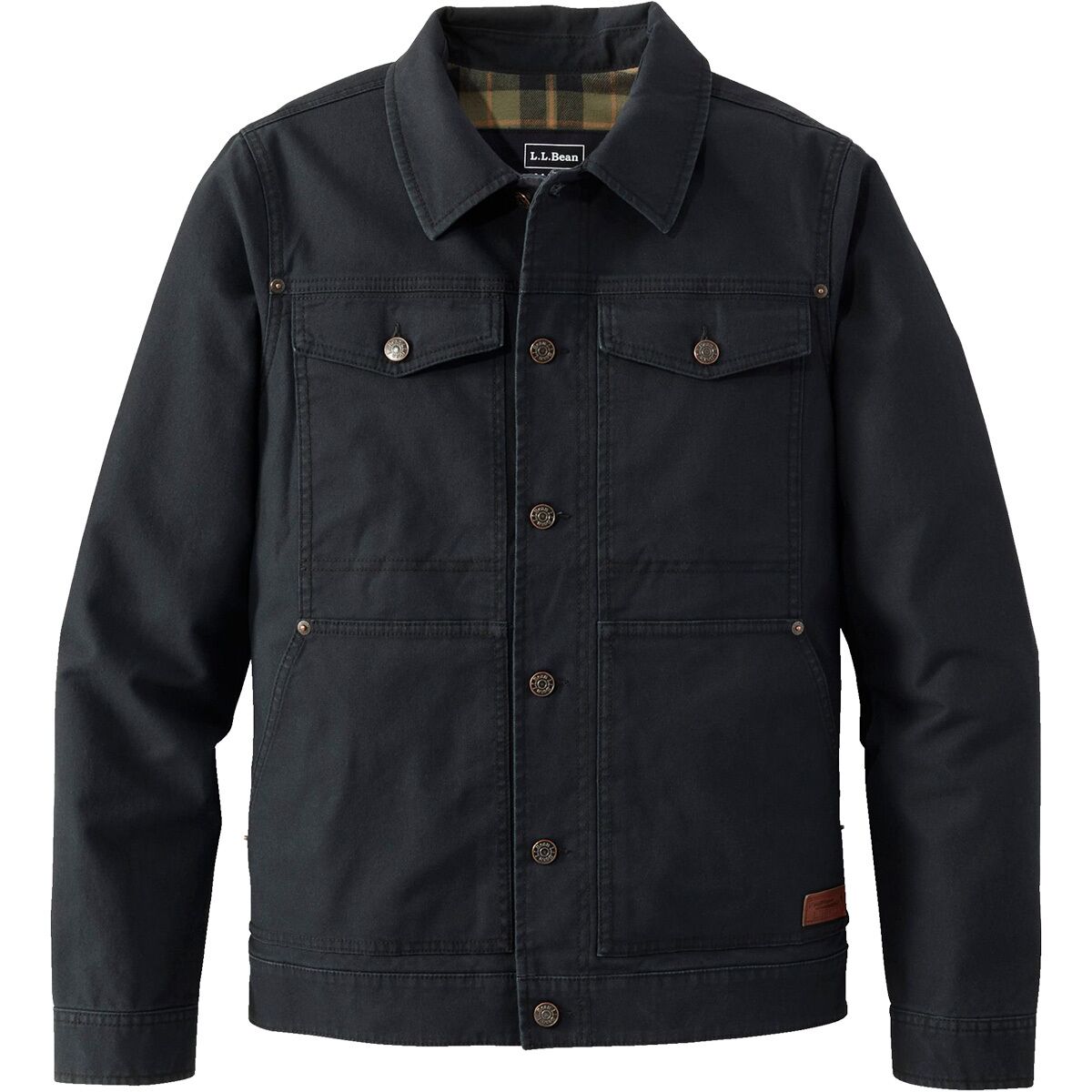 L.L.Bean Men's BeanFlex Utility Trucker Regular Jacket in Black - Size: Large