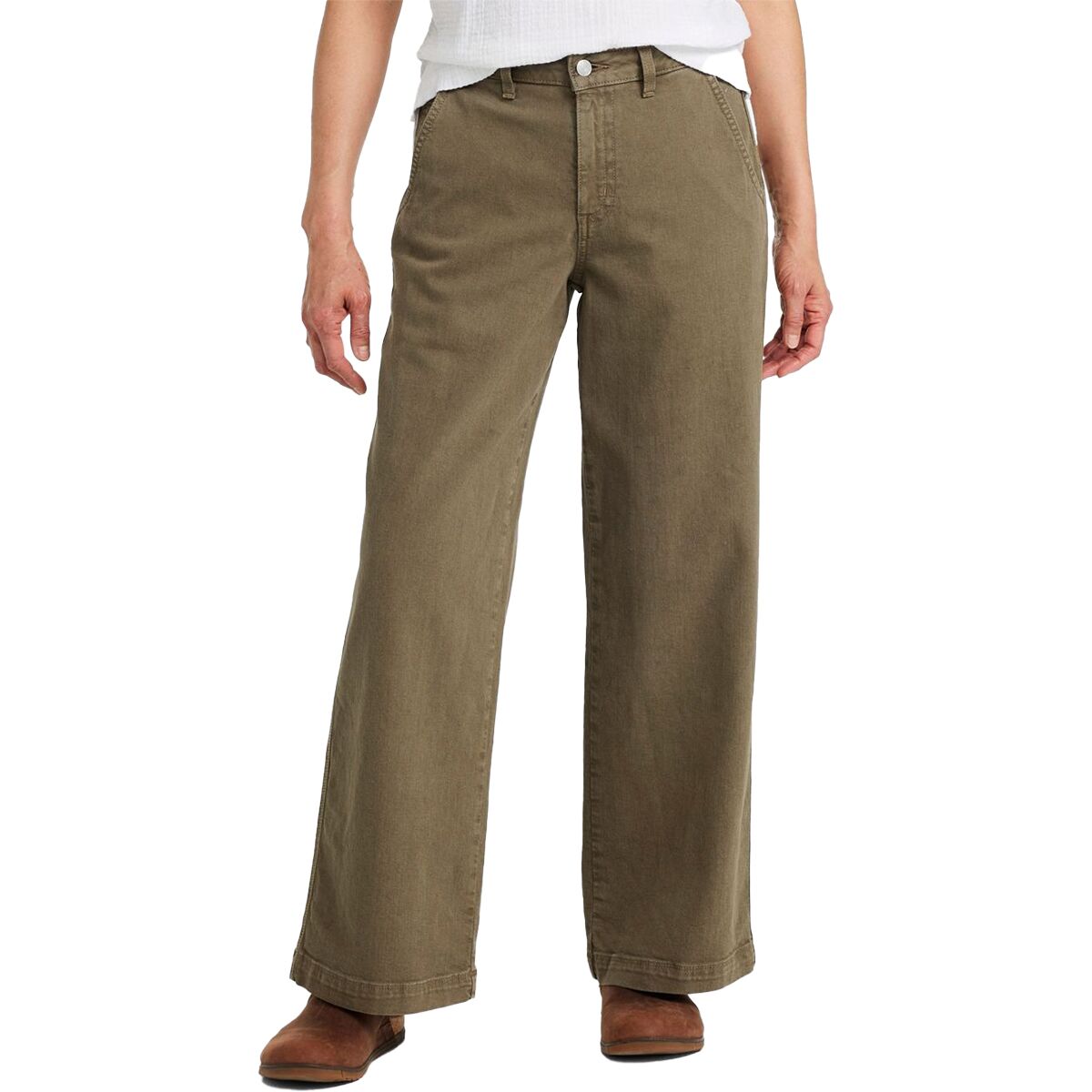 L.L.Bean L.L.Bean Women's 207 Vintage High-Rise Wide Leg Colors Jean in Field Olive - Size: 8/Regular - $76.46 at Steep and Cheap