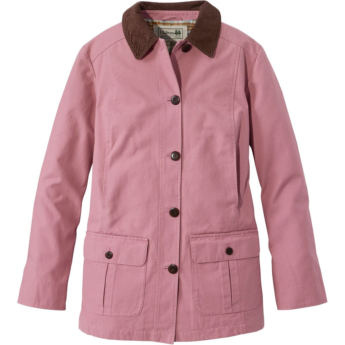 L.L.Bean Women's Adirondack Barn Flannel Lined Coat in Washed Orchid - Size: XL