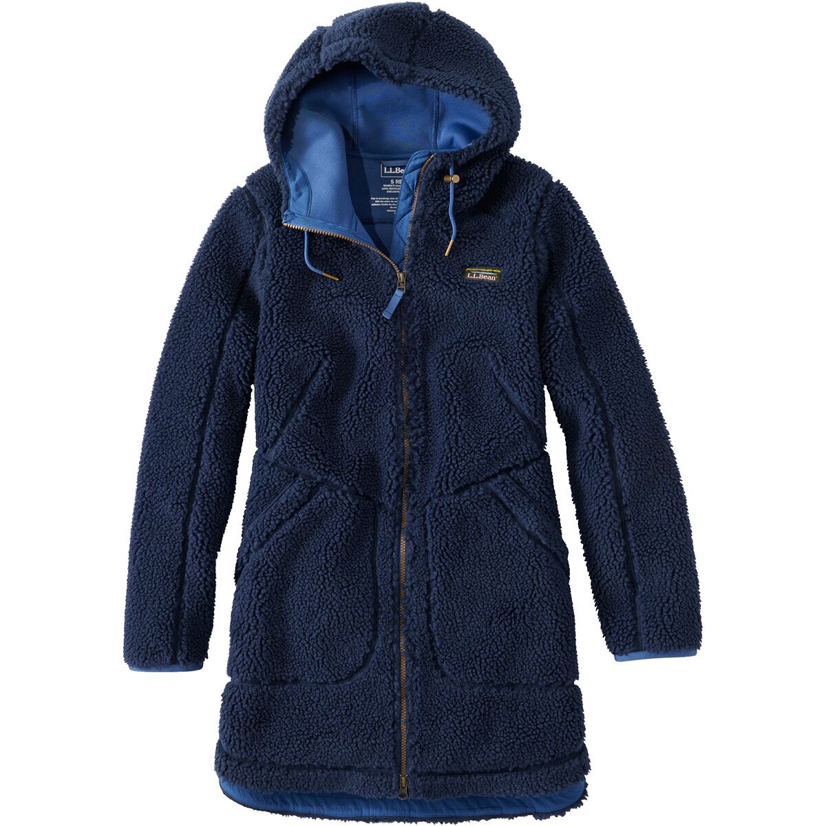 L.L.Bean Women's Mountain Pile Fleece Coat in Classic Navy - Size: Small