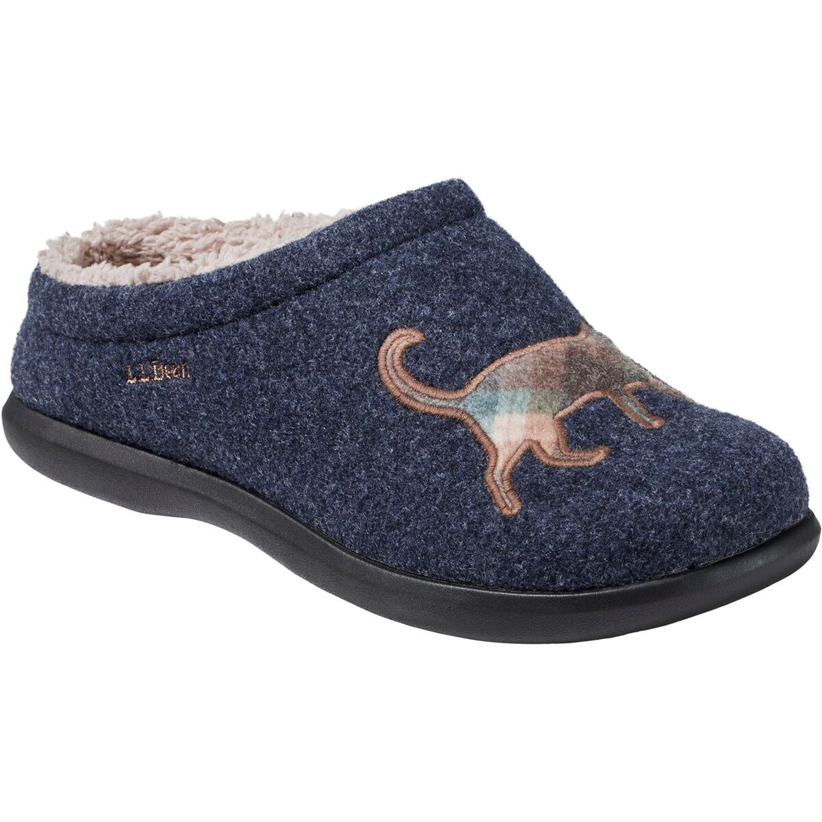 L.L.Bean L.L.Bean Women's Daybreak Scuff Motif 2 Slipper in Classic Navy / Cats - Size: 9 - $59.46 at SteepandCheap.com