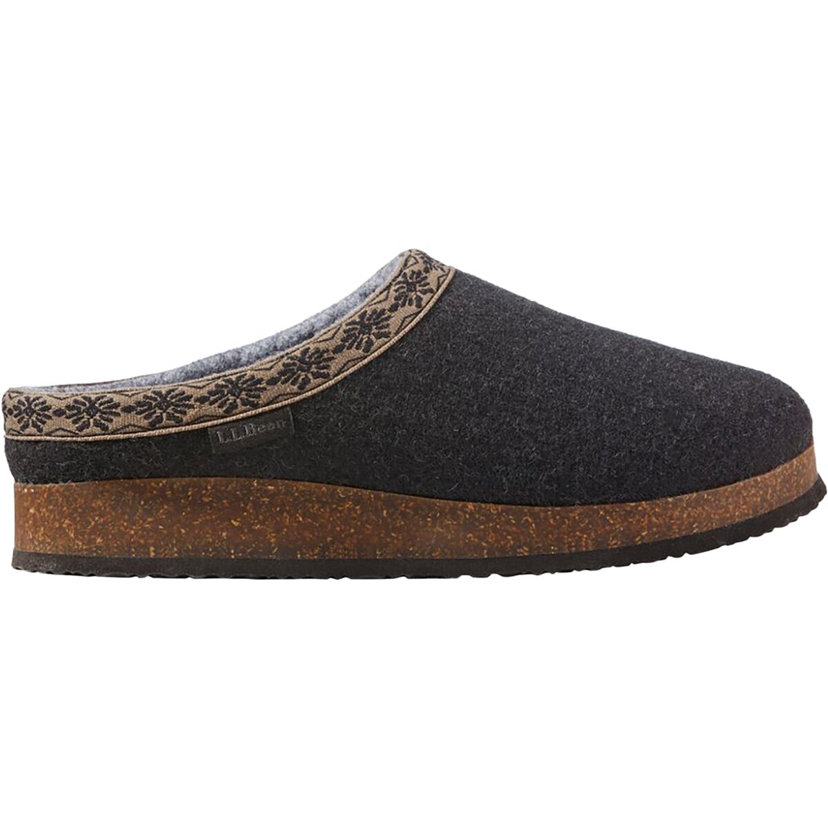 L.L.Bean Women's Wool Slipper Clog in Black - Size: 7