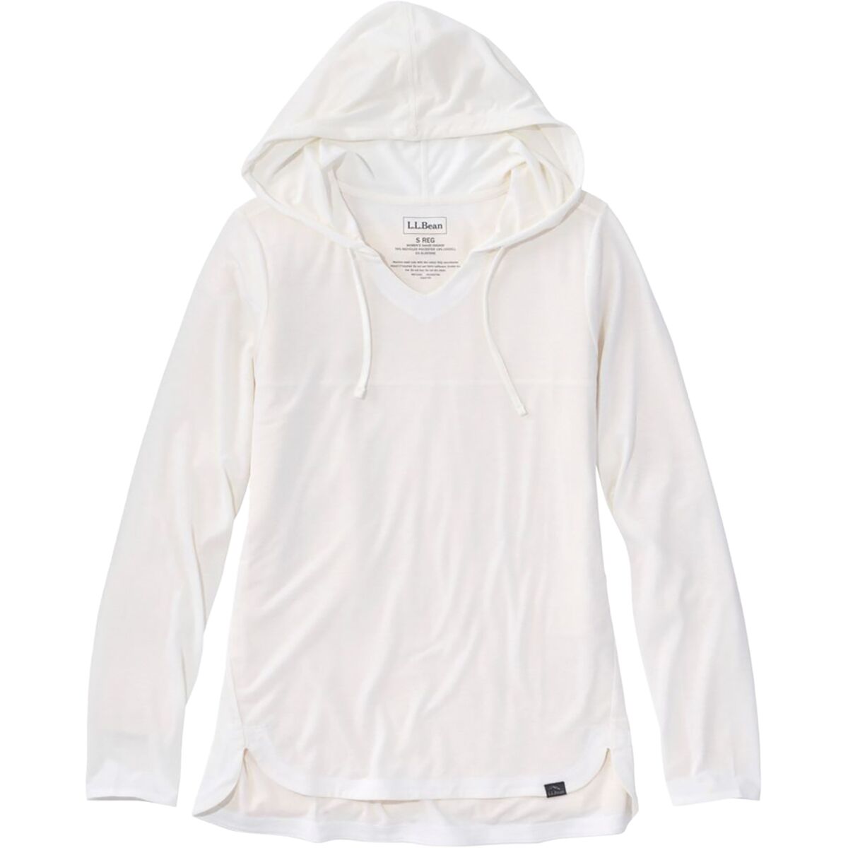 L.L.Bean Women's Everyday SunSmart Hoodie in Sea Salt - Size: Medium