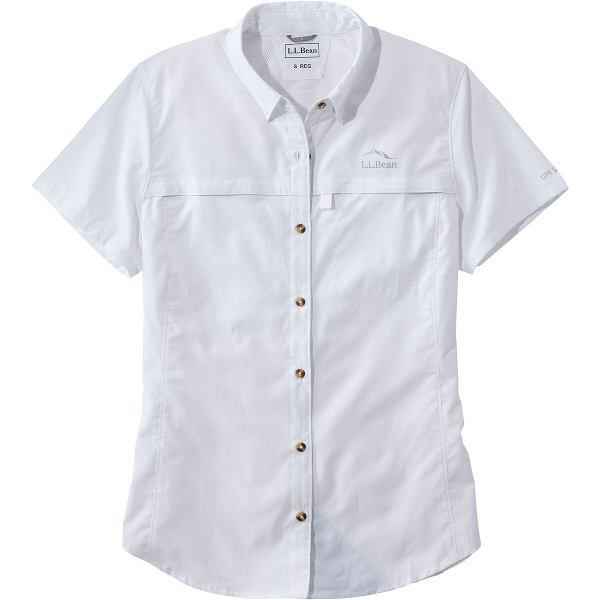 L.L.Bean L.L.Bean Women's Tropicwear Regular Short-Sleeve in White - Size: Medium - $38.97 at Steep and Cheap