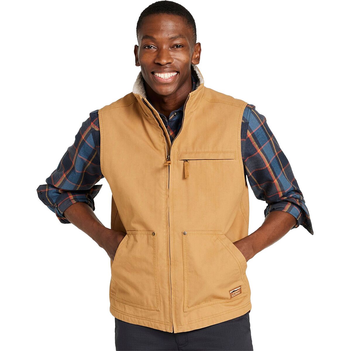 L.L.Bean Men's Bean's Utility Vest in Marsh Brown - Size: XL