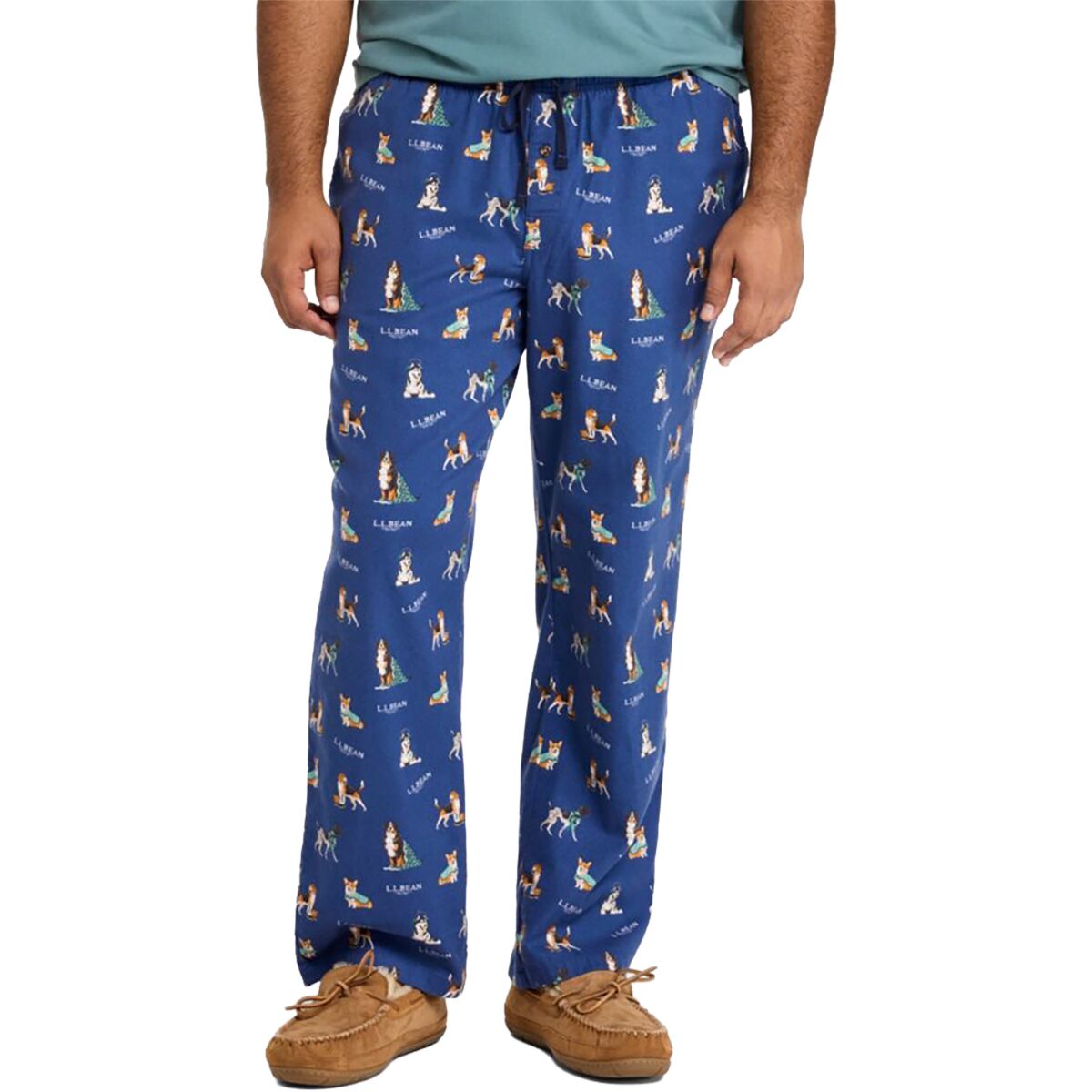 L.L.Bean L.L.Bean Men's Wicked Cozy Flannel Sleep Pant in Deep Blue Dog - Size: Small - $59.46 at Steep and Cheap