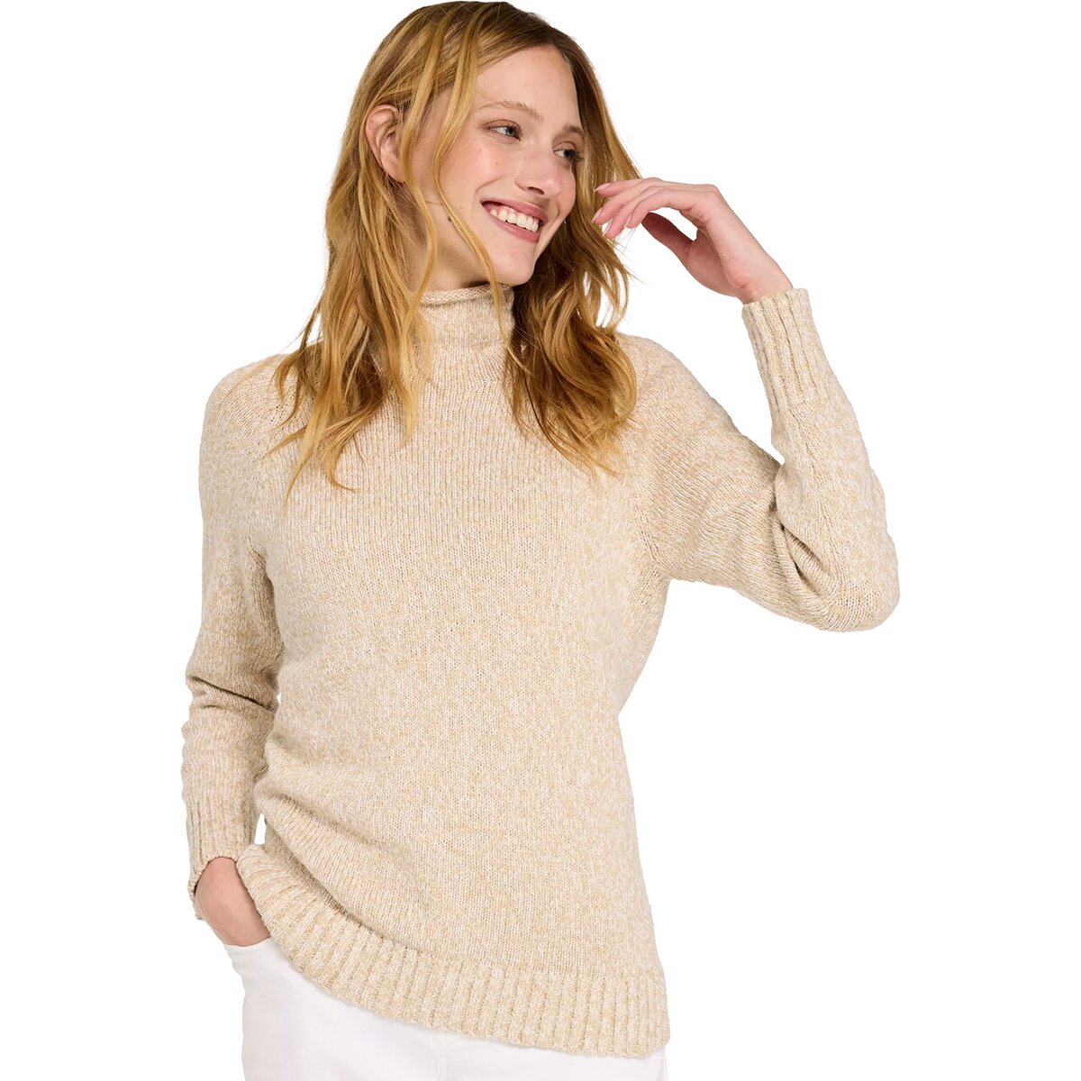L.L.Bean Women's Cotton Ragg Funnelneck Pullover Sweater - Size: XS
