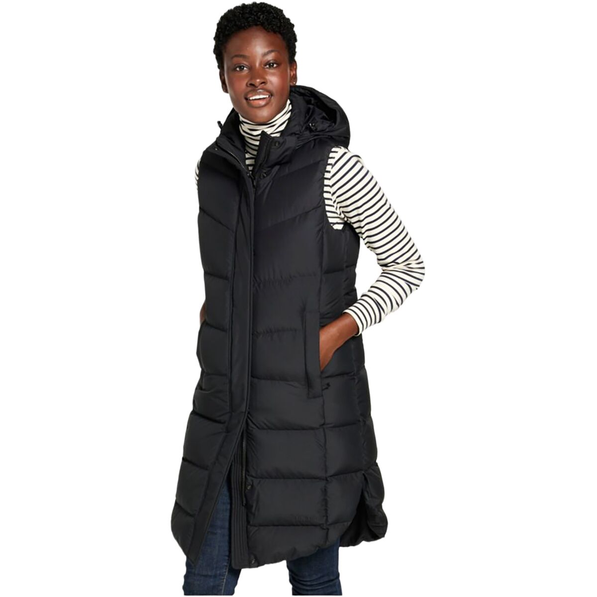 L.L.Bean L.L.Bean Women's Popham Puffer Long Vest in Midnight Black - Size: Small - $170.00 at Steep and Cheap