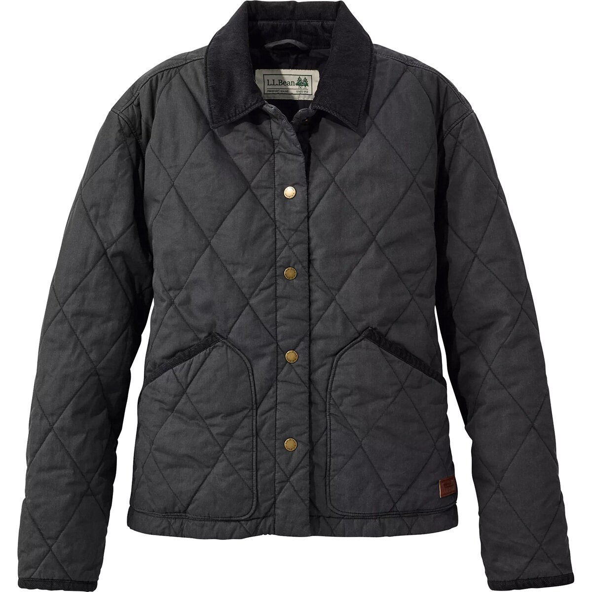 L.L.Bean Women's Insulated Quilted Field Jacket in Faded Black - Size: Small