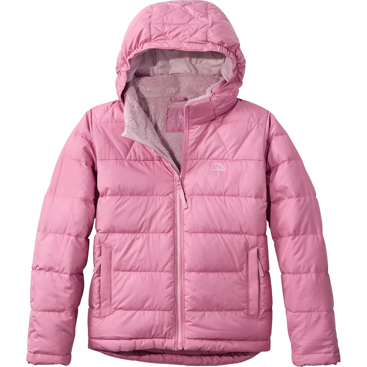 L.L.Bean Bean's Down Jacket - Little Kids' in Iced Orchid - Size: L/6X-7