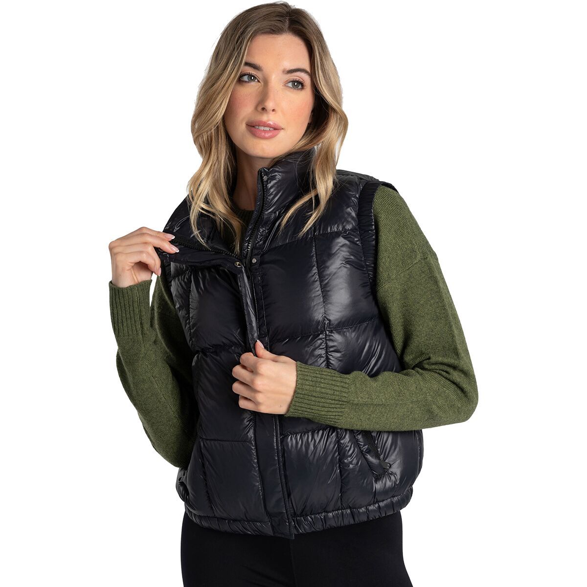 Lole Women's Rose Synth Down Vest in Black Beauty - Size: XL
