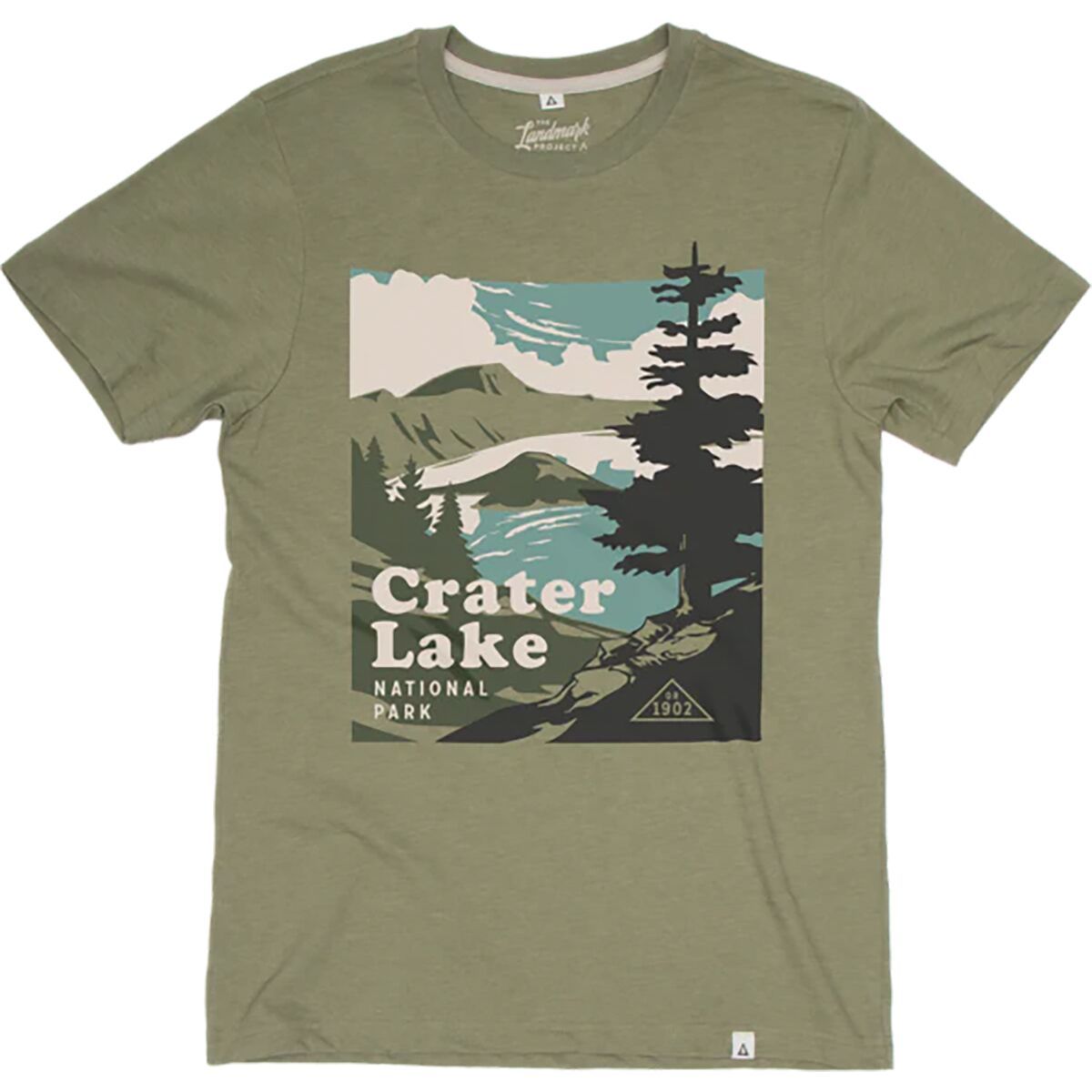 Landmark Project Crater Lake National Park Short-Sleeve T-Shirt in Cactus - Size: Small