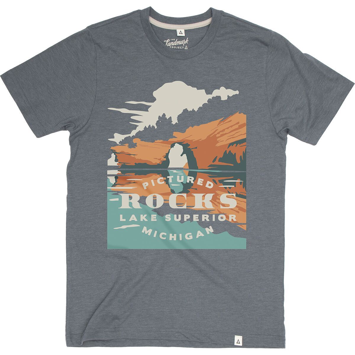 Landmark Project Pictured Rocks Short-Sleeve T-Shirt in Manatee - Size: XXL