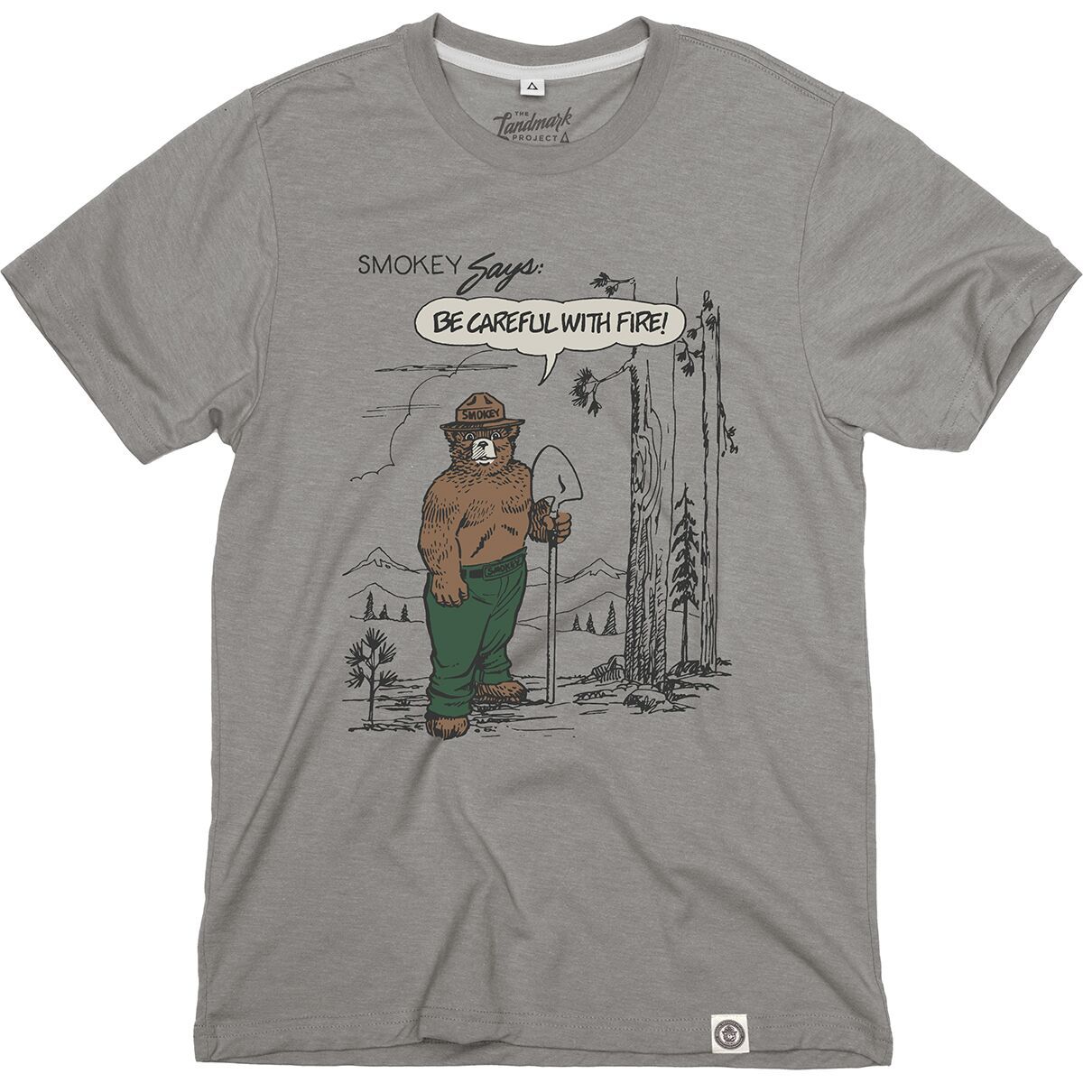 Landmark Project Smokey Says Short-Sleeve T-Shirt in Smoke Grey - Size: Medium