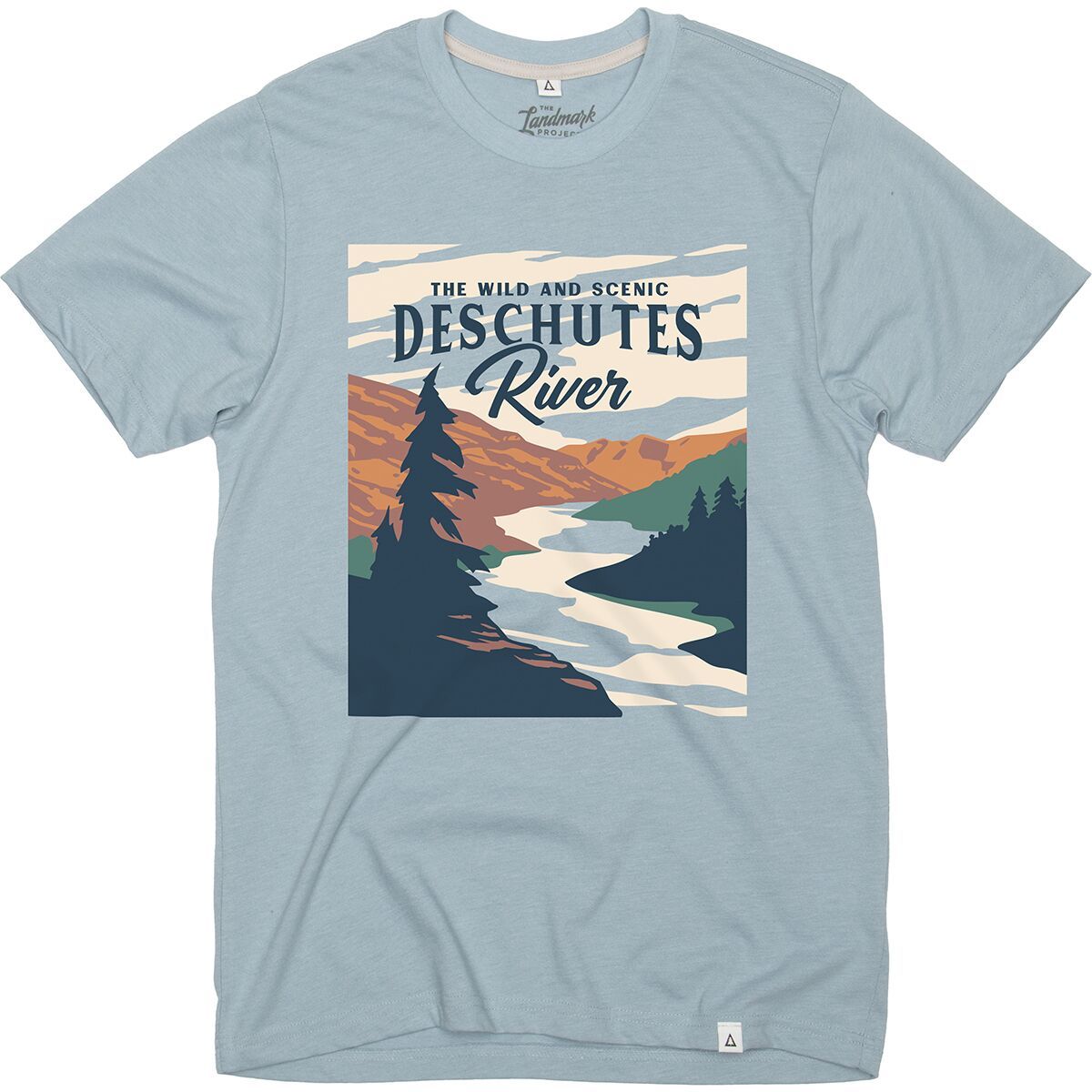 Landmark Project Deschutes River Short-Sleeve T-Shirt in Chambray - Size: Small