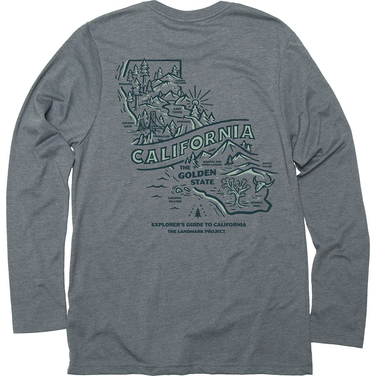 Landmark Project Explore California Long-Sleeve Pocket T-Shirt in Manatee - Size: XL