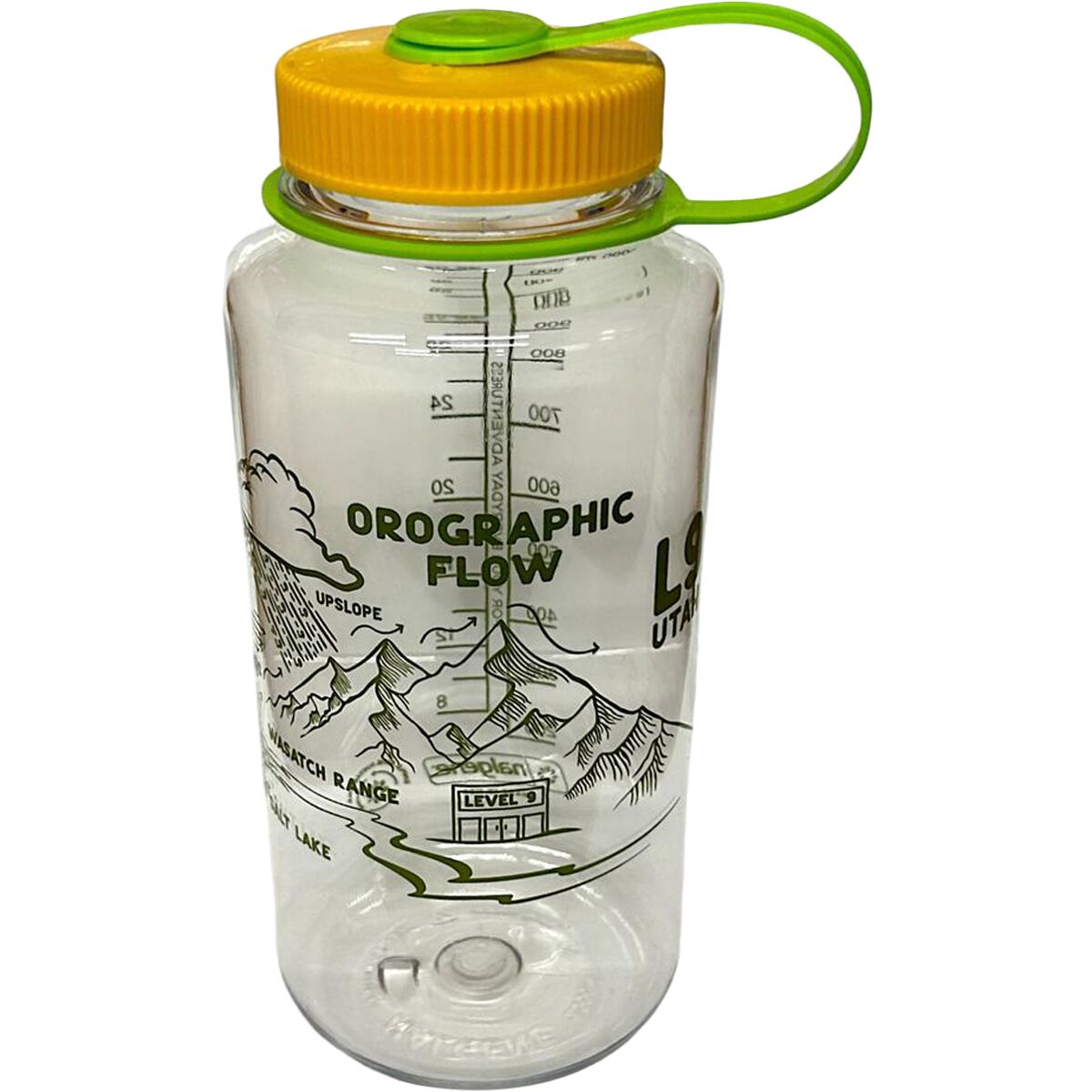 L9 Sports Orographic Flow Nalgene Water Bottle in Clear