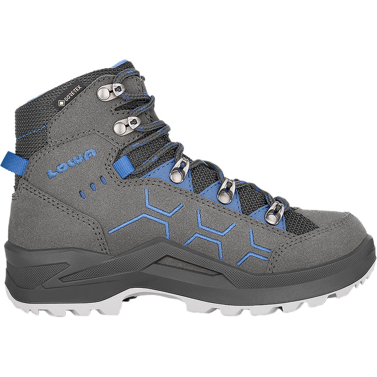 Lowa Kody Evo GTX Mid JR Hiking Boot - Kids' in Anthracite / Blue - Size: