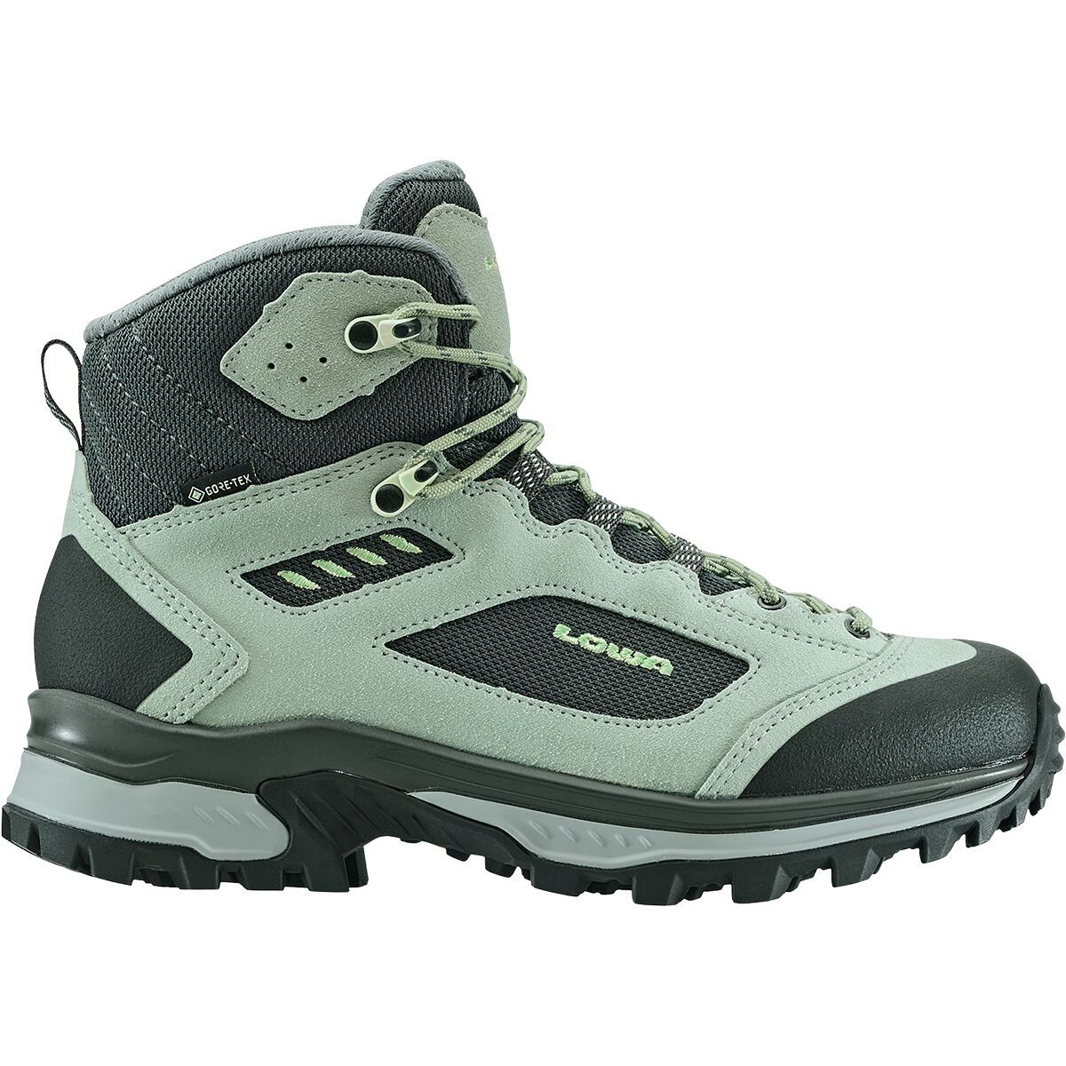 Lowa Women's Corvara GTX Mid Backpacking Boot in Patina Green / Grey - Size: