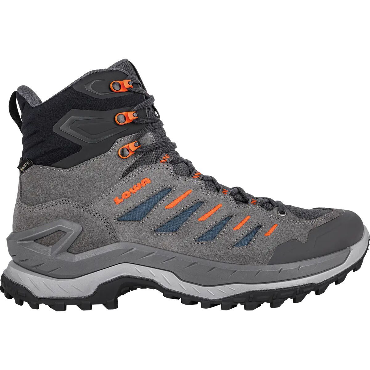 Lowa Men's Innovo GTX Mid Hiking Boot in Grey / Petrol - Size: