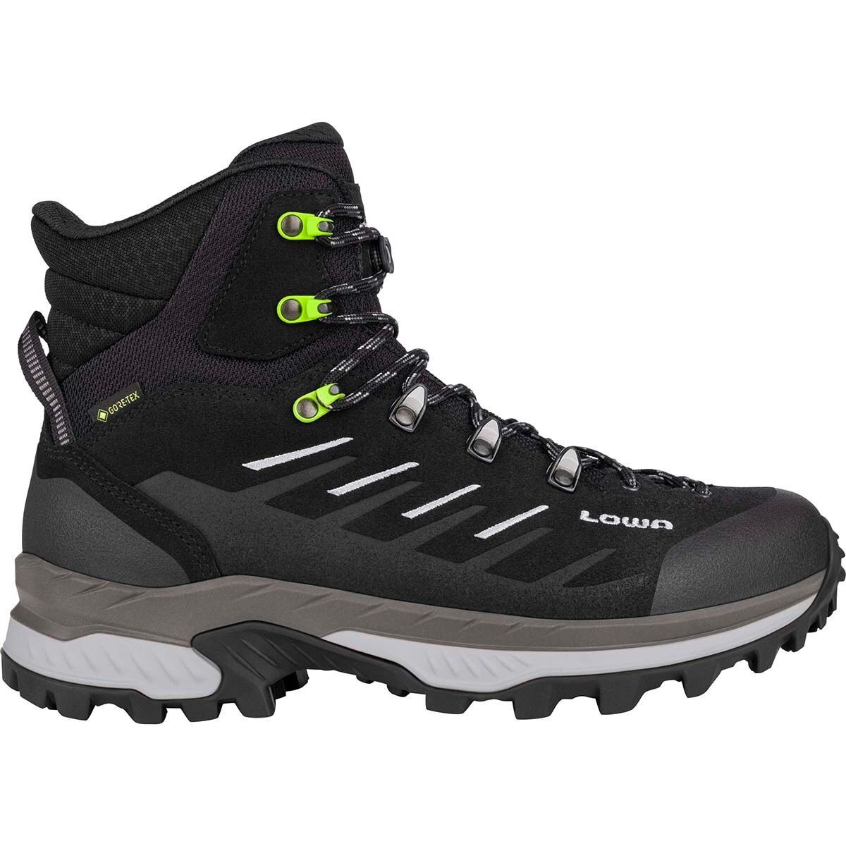 Lowa Men's Randir GTX Mid Backpacking Boot in Black / Grey - Size: