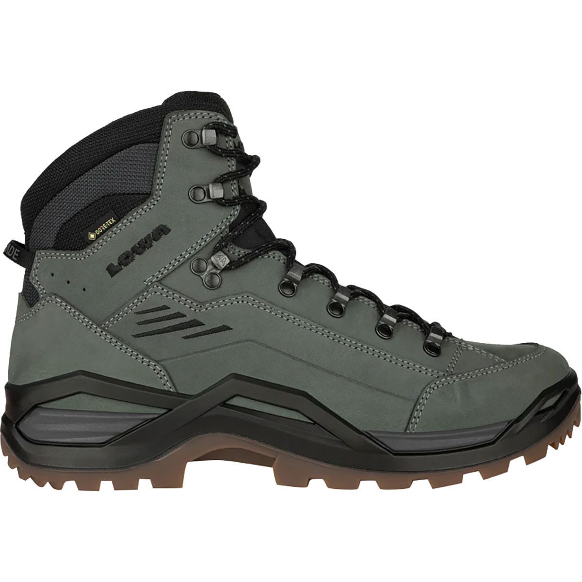 Lowa Men's Renegade Evo GTX Mid Hiking Boot in Dark Grey / Black - Size: