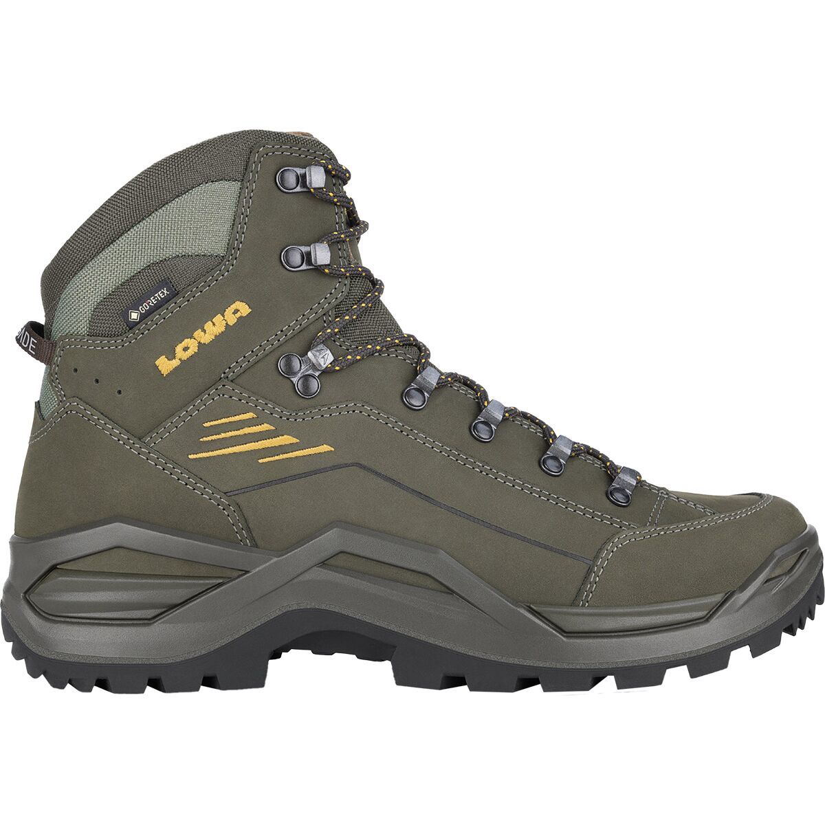 Lowa Men's Renegade Evo GTX Mid Hiking Boot in Olive / Mustard - Size: