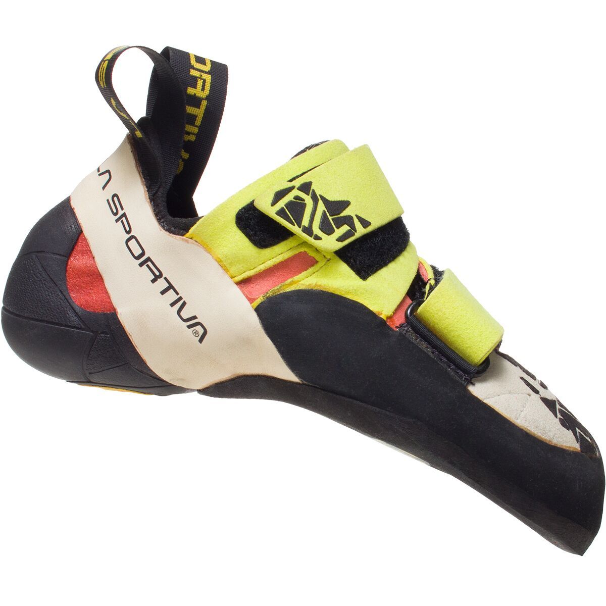 La Sportiva Women's Otaki Climbing Shoe in Sulphur / Coral - Size: 34.5