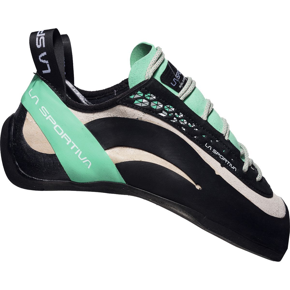 La Sportiva Women's Miura Climbing Shoe in White / Jade Green - Size: 40