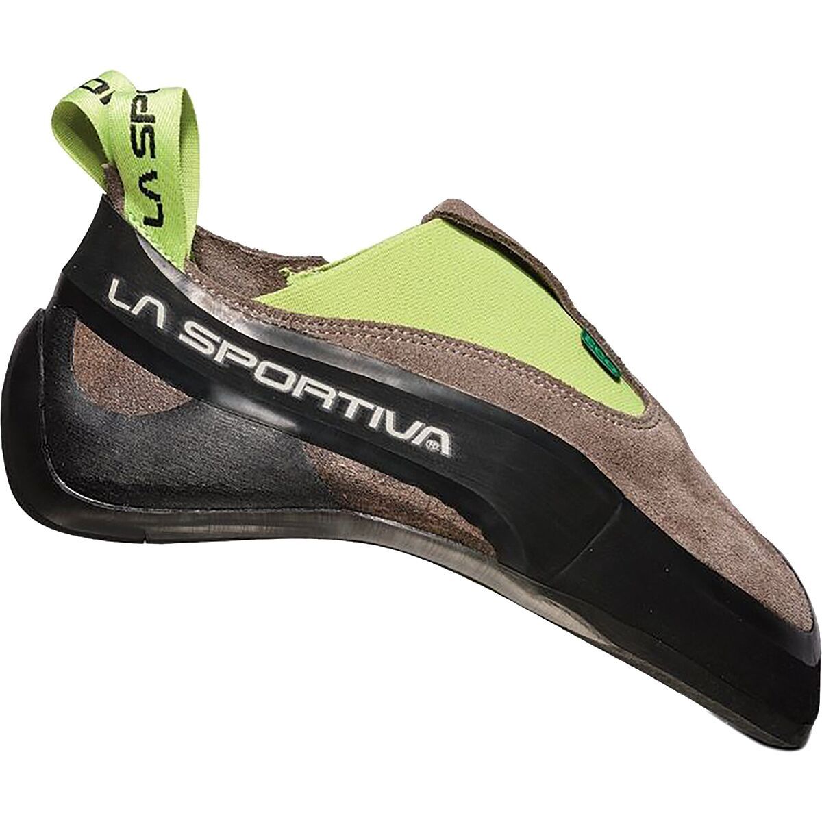 La Sportiva Cobra Eco Climbing Shoe in Falcon Brown / Apple Green - Size: 33
