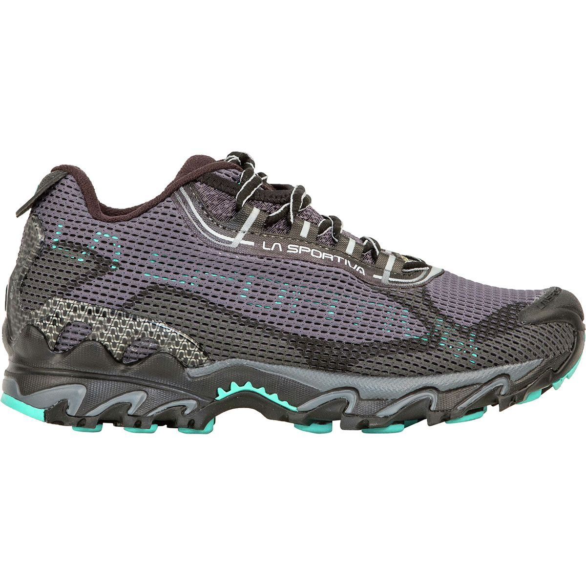 La Sportiva Women's Wildcat 2.0 GTX Trail Running Shoe in Carbon / Aqua - Size: 39.5