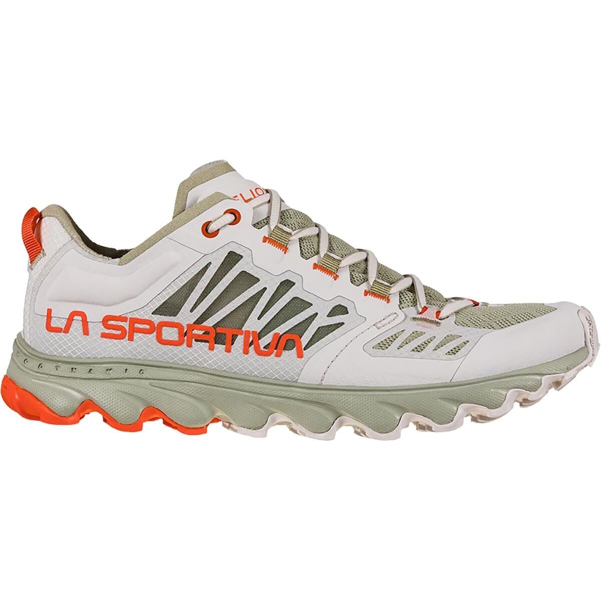 La Sportiva Women's Helios III Trail Running Shoe in Tea / Cherry Tomato - Size: