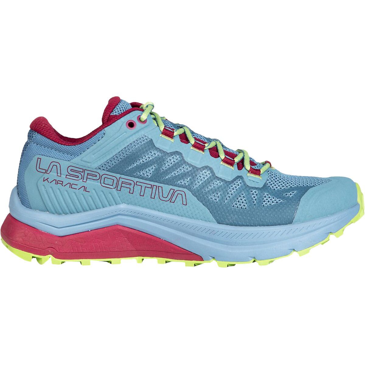 La Sportiva Women's Karacal Trail Running Shoe in Black / Red Plum - Size: 42.5