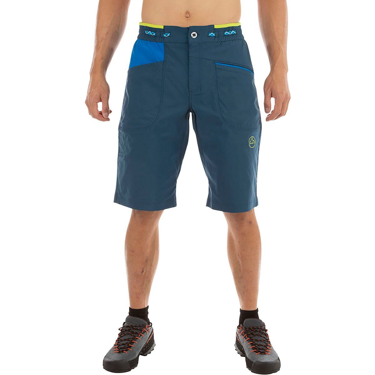 La Sportiva Men's Belay 12In Short in Hurricane / Deep Sea - Size: Small