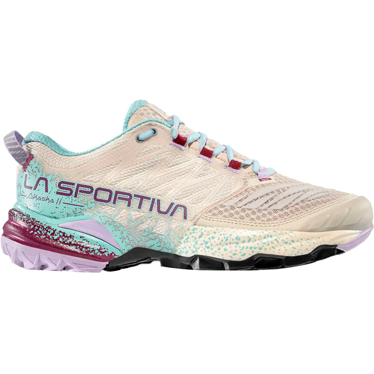 La Sportiva Women's Akasha II Trail Running Shoe in Shadow / Red Plum - Size: