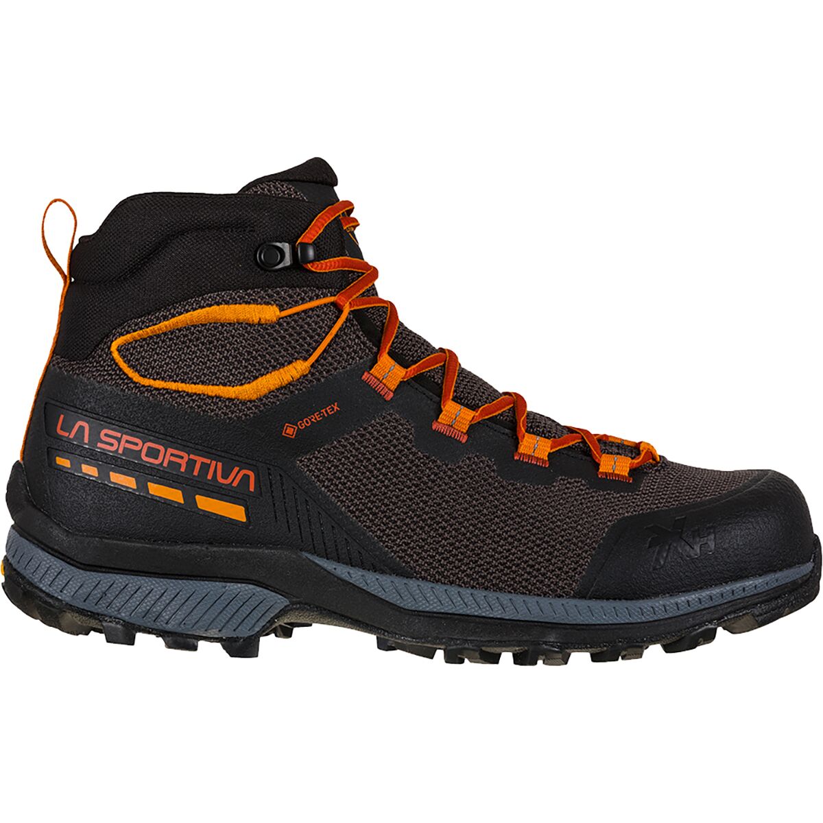 La Sportiva Men's TX Hike Mid GTX Hiking Boot in Carbon / Saffron - Size: