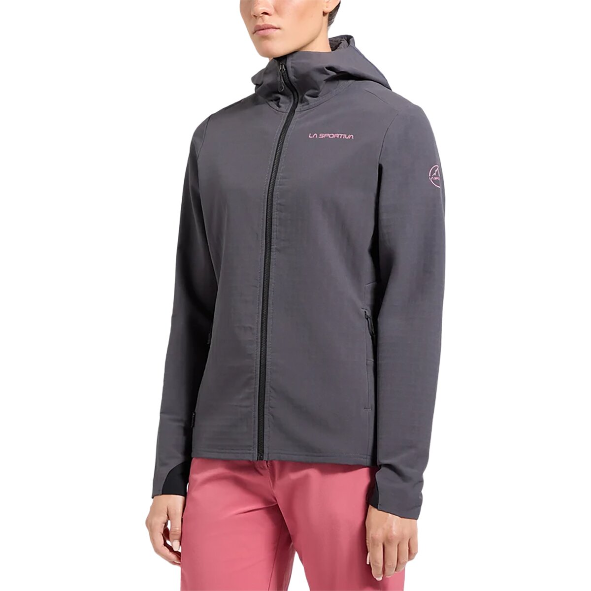 La Sportiva Women's Descender Storm Jacket in Onyx / Rosebay - Size: XL