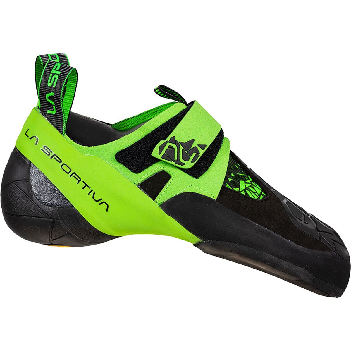 La Sportiva Skwama Vegan Climbing Shoe in Black / Flash Green - Size: 34