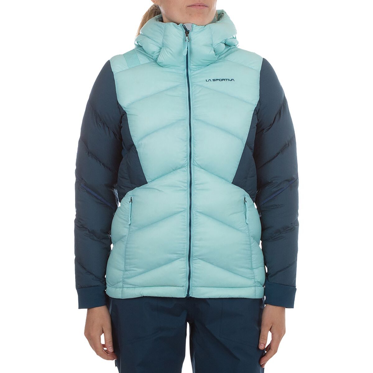 La Sportiva Women's Supercouloir 1000 Down Jacket in Iceberg / Storm Blue - Size: XL