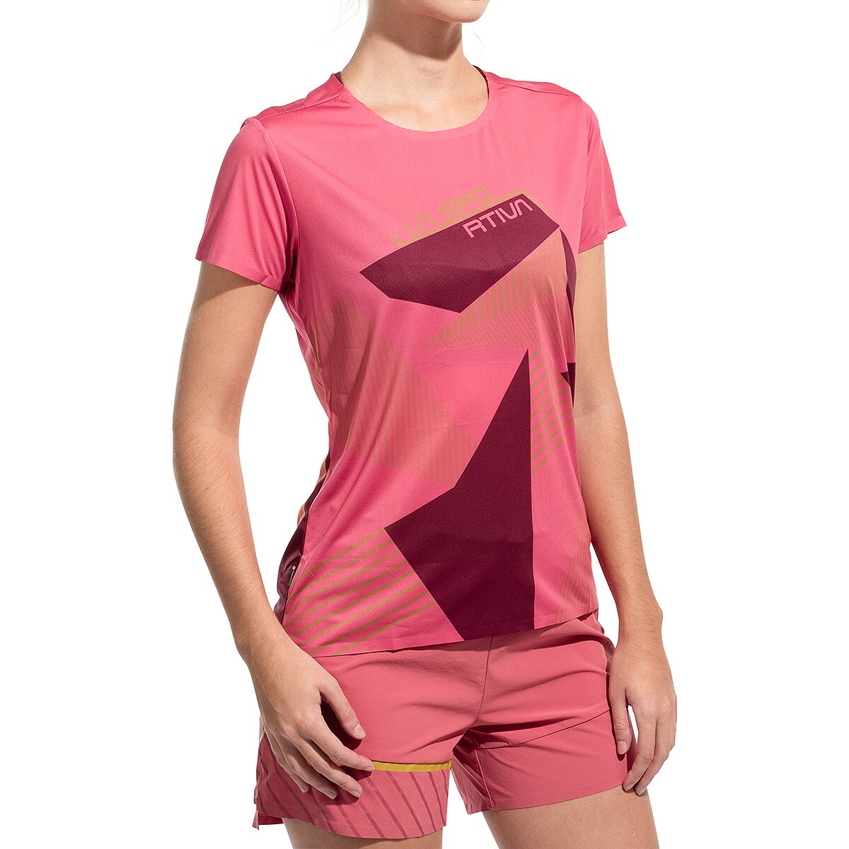 La Sportiva Women's Comp T-Shirt in Rosebay / Redwood - Size: Large