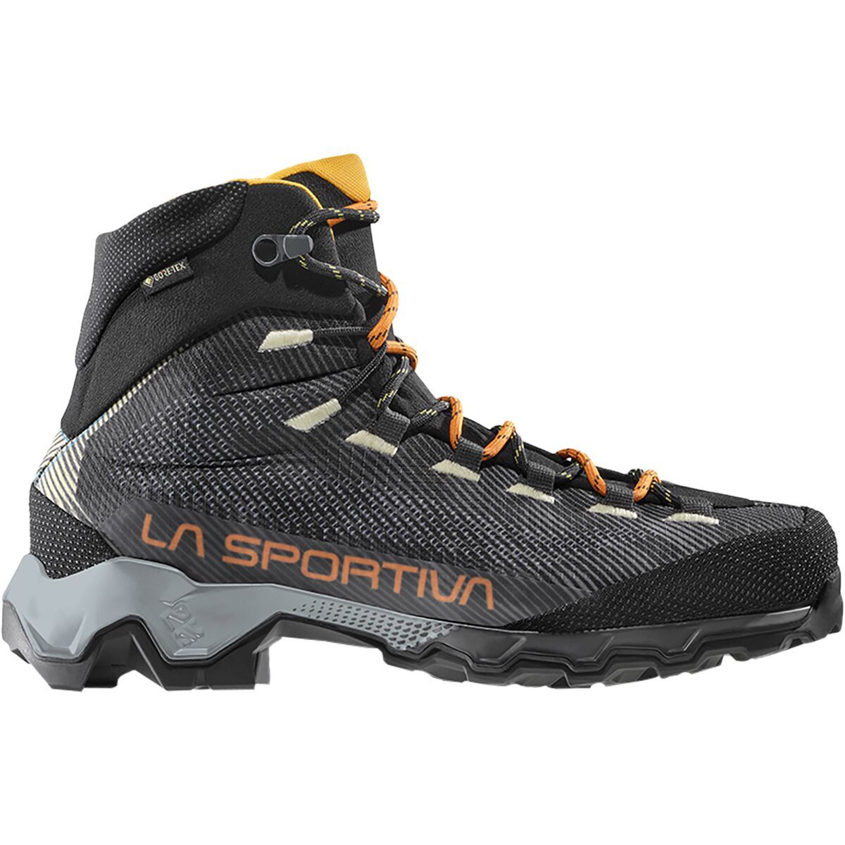 La Sportiva Men's Aequilibrium Hike GTX Boot in Carbon / Papaya - Size: