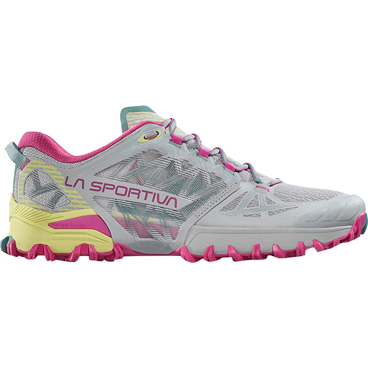 La Sportiva Women's Bushido III Trail Running Shoe in Moon / Springtime - Size: