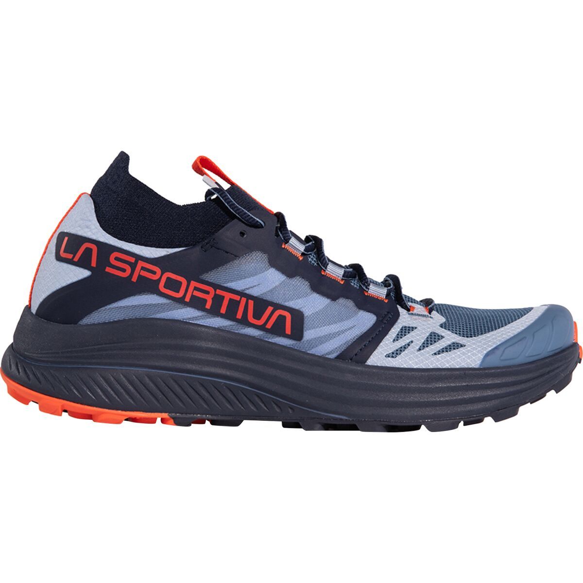 La Sportiva Women's Levante Trail Running Shoe in Moonlight / Cherry Tomato - Size: