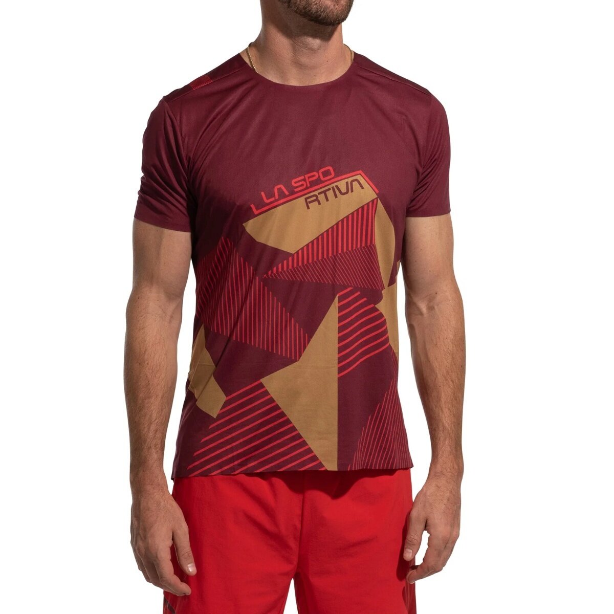 La Sportiva Men's Comp T-Shirt in Redwood / Savana - Size: XL