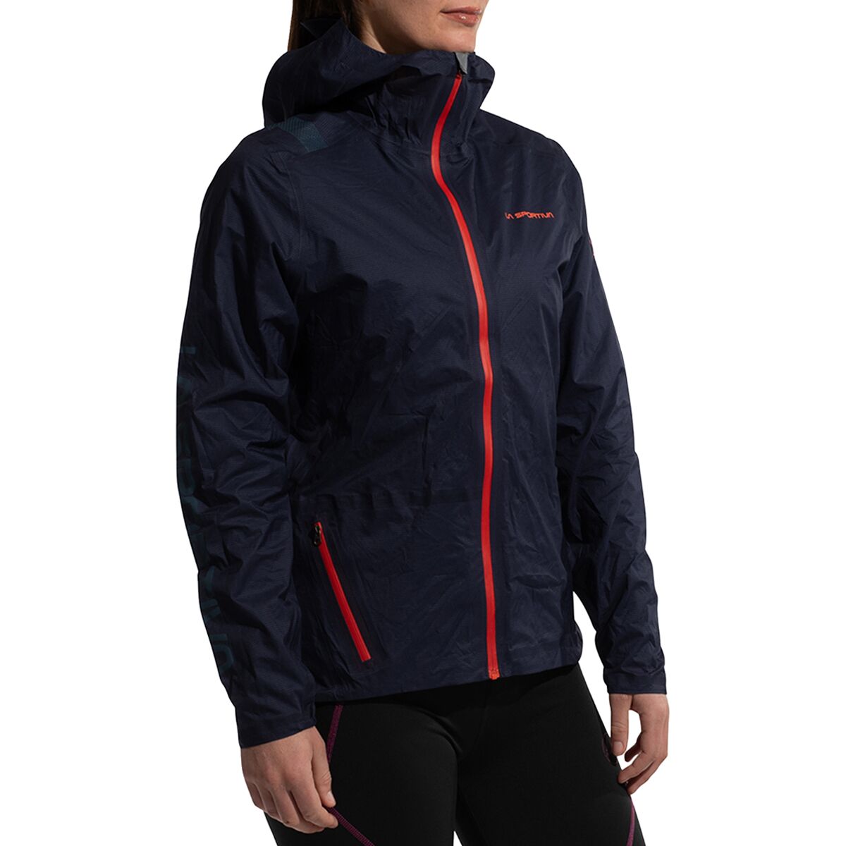 La Sportiva La Sportiva Women's Ethereal Pro Jacket in Deep Sea / Cherry Tomato - Size: Large - $188.30 at Steep and Cheap