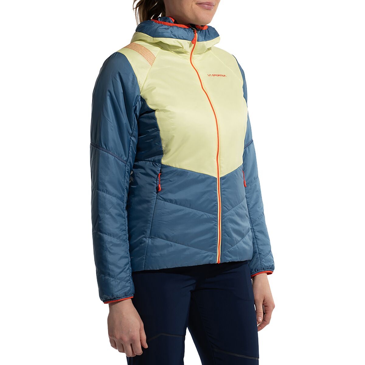 La Sportiva Women's Mythic Primaloft Jacket in Zest / Moonlight - Size: Large