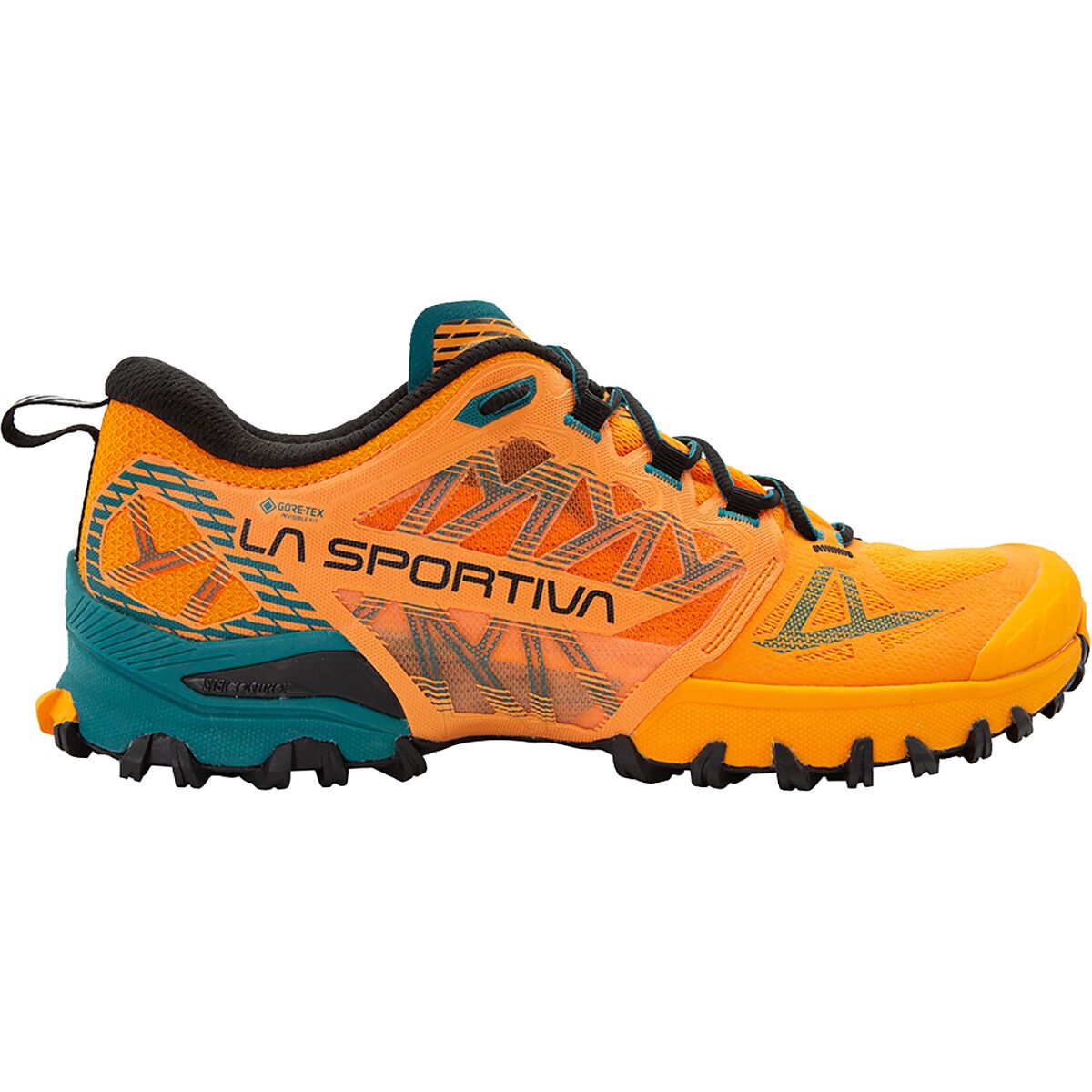 La Sportiva Men's Bushido III GTX Trail Running Shoe in Papaya / Everglade - Size:
