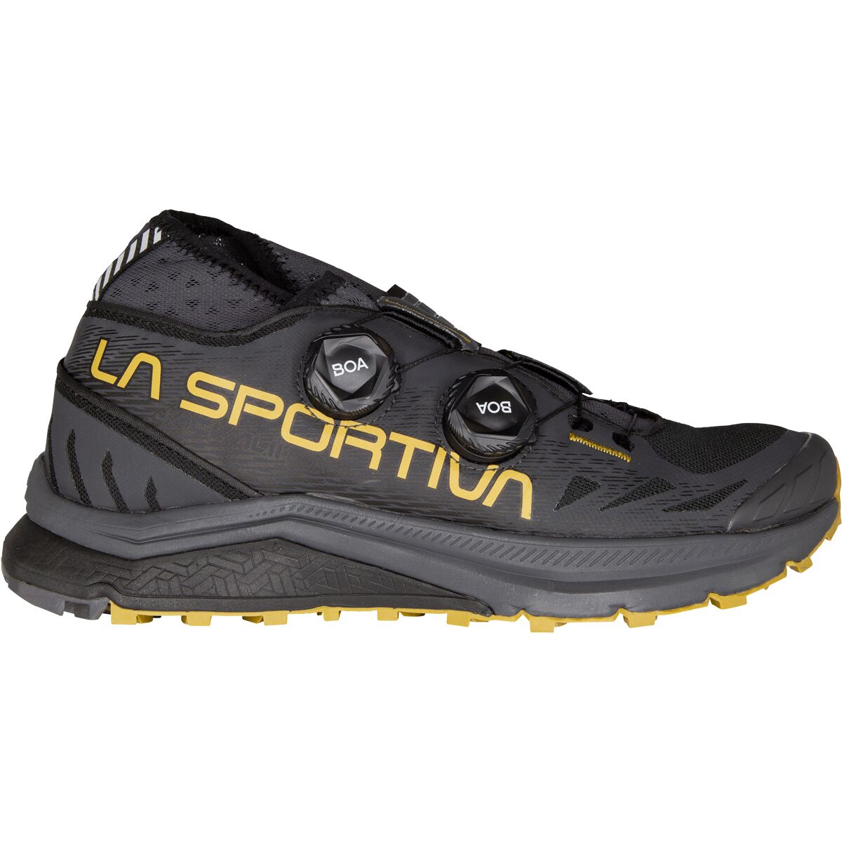 La Sportiva Men's Jackal II BOA Trail Running Shoe in Black / Savana - Size: