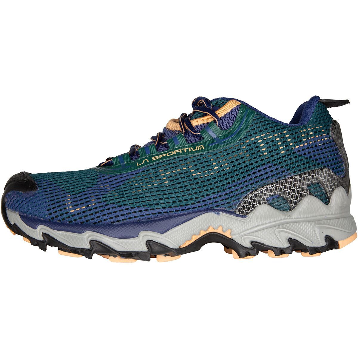 La Sportiva Women's Wildcat 2.0 GTX Trail Running Shoe in Jungle / Cobalt Blue - Size: